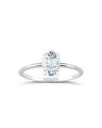 Solitaire Ring | Oval Cut 1ct LAB Diamond