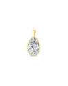 Pear Cut Bezel Set Diamond Necklace Charm