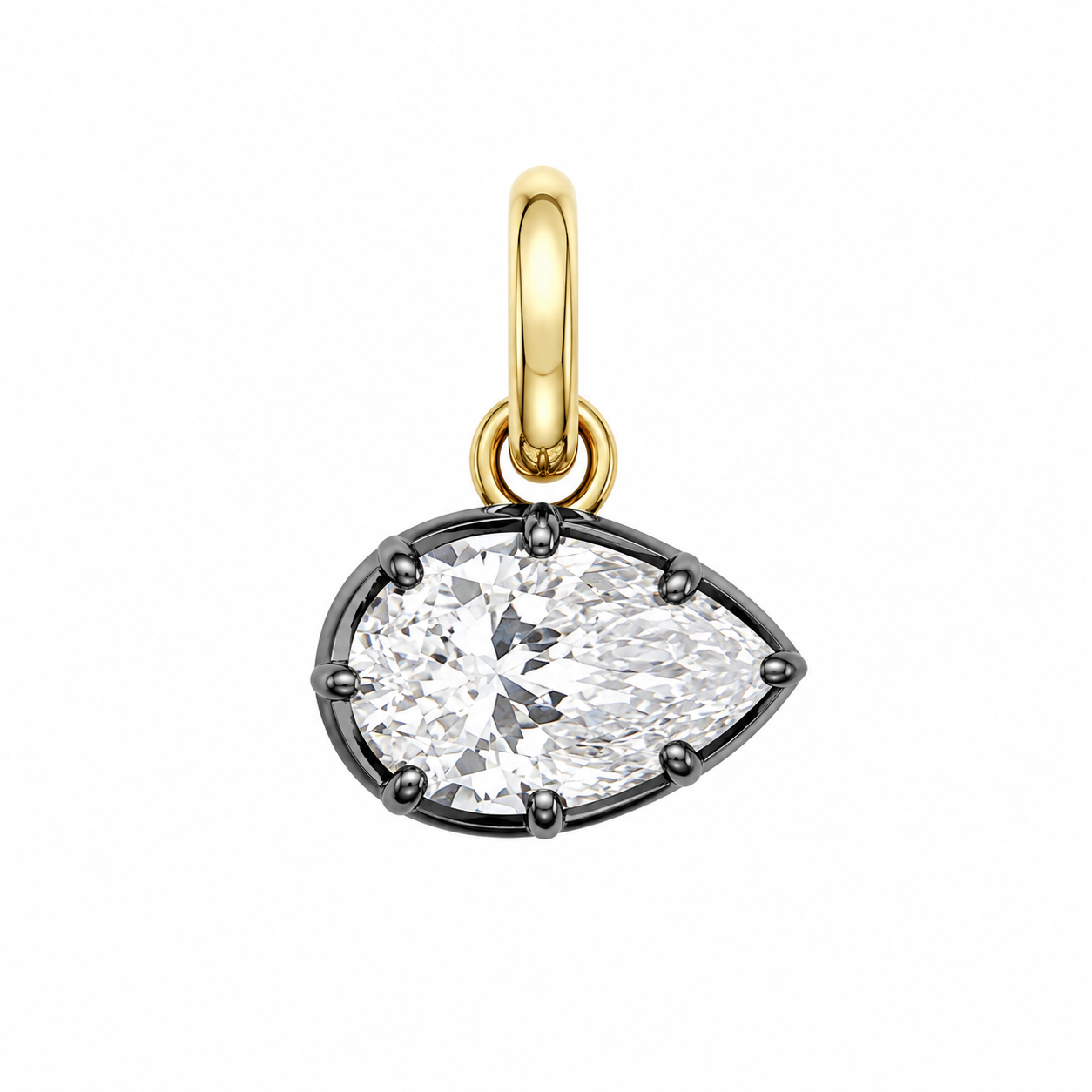 Pear Shape 14kt Lab Grown Diamond Charm 1.00 ct
