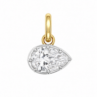 Pear Shape 14kt Lab Grown Diamond Charm 1.00 ct