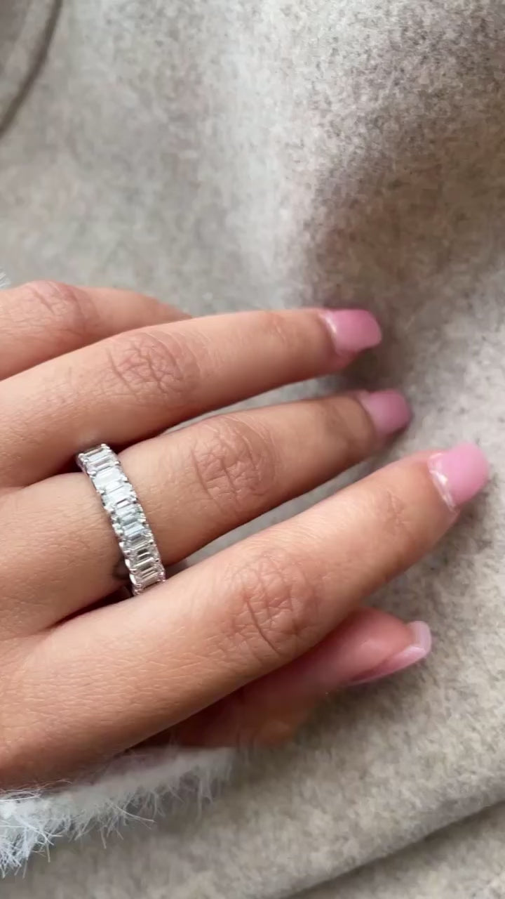 Eternity Band Ring | Round Cut 3ct LAB Diamond