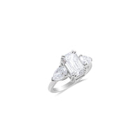 Lab Diamond Engagement Ring: Emerald and Pear