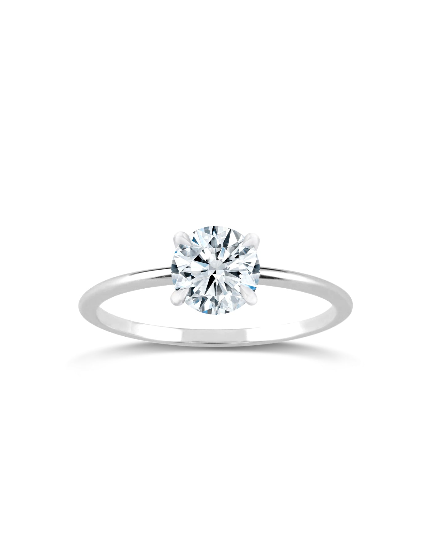 Solitaire Ring | Round Cut 1ct LAB Diamond
