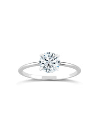 Solitaire Ring | Round Cut 1ct LAB Diamond