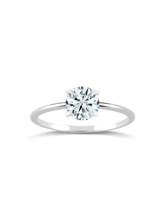 Solitaire Ring | Round Cut 1ct LAB Diamond