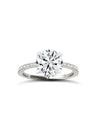 Diamond Band Solitaire Ring | Round Cut 3ct LAB Diamond