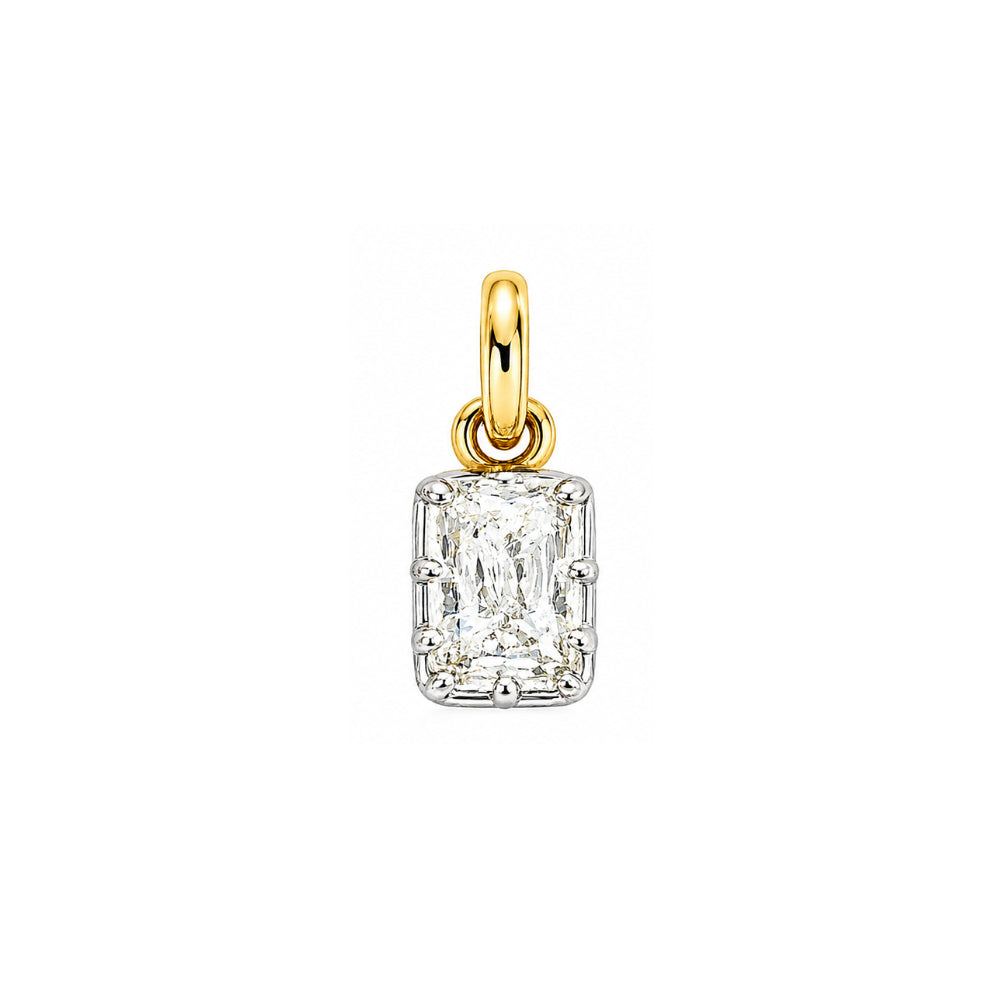 Emerald Cut 14kt Lab Grown Diamond Charm 1.00 ct